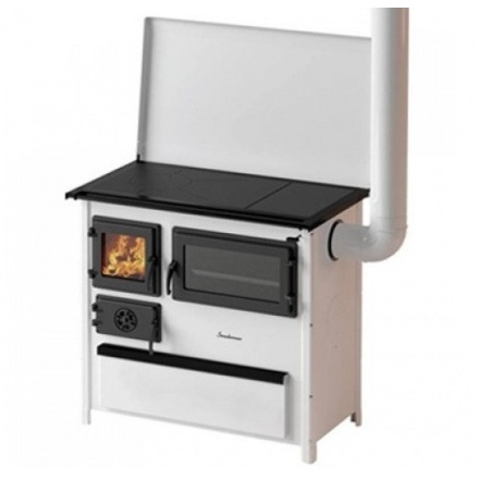 Плита на дровах MBS Trend T (с крышкой) белая