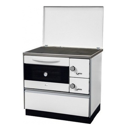 Плита на дровах MBS Royal 900 DV (с крышкой) белая