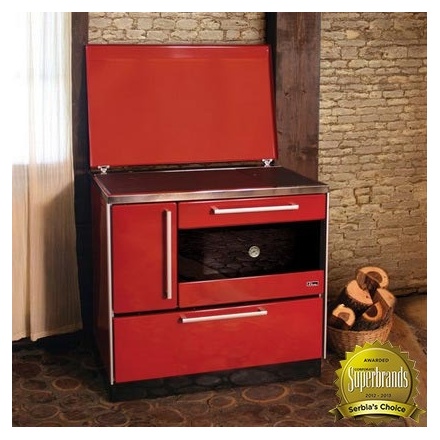 Плита на дровах MBS Royal 900 Plus P (с крышкой) красная