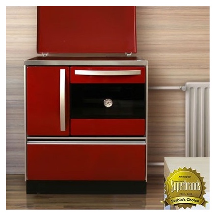 Плита на дровах MBS Thermo Royal 720 P3 (с водяным контуром) красная