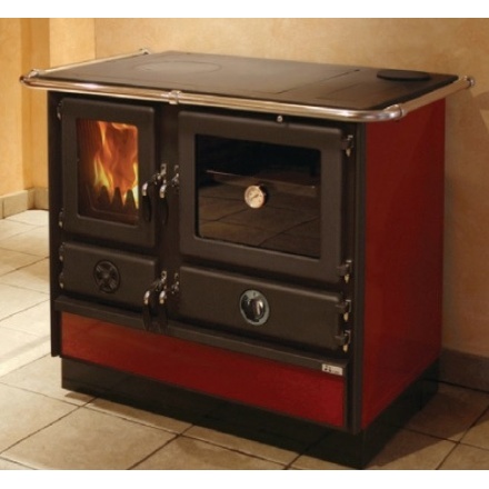 Плита на дровах MBS Thermo Magnum Plus бордовый (с водяным контуром)