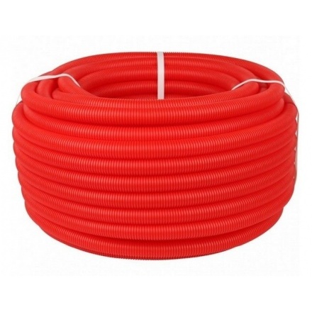 Трубка защитная гофрированная 23 мм 50 м красная AV ENGINEERING