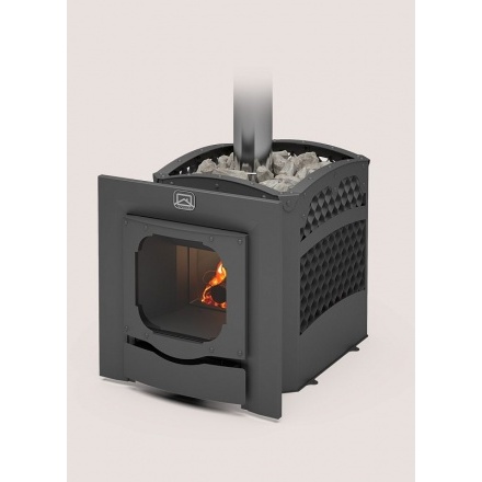 Печь для бани Теплодар Былина-Сетка-12 Ч Панорама (1.1) (без дверцы)