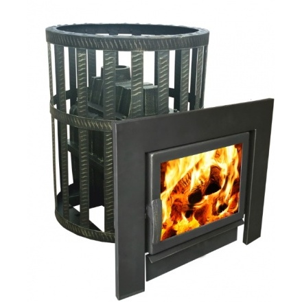 Печь-камин Воевода флагман 20 сетчатый кожух