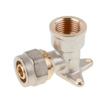 Угольник латунный 16(2,0)х1/2 с креплением AV ENGINEERING (AVE309012)