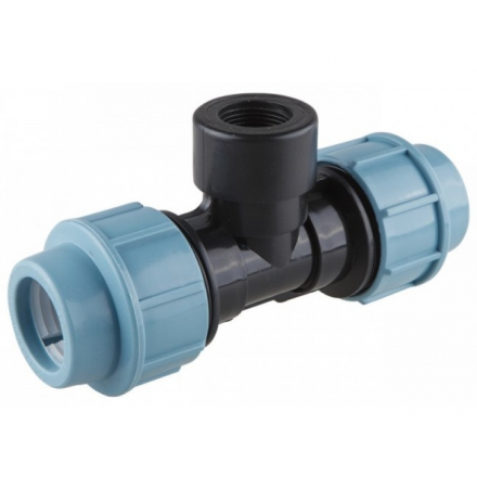 Тройник ПНД компрессионный с внутренней резьбой AV ENGINEERING