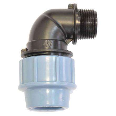 Угольник ПНД компрессионный 25х3/4" с наружной резьбой UNIDELTA (1008025003001)