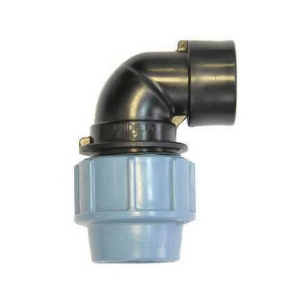 Угольник ПНД компрессионный 25х1/2" с внутренней резьбой UNIDELTA (1009025002001)