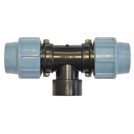 Тройник ПНД компрессионный 25х1/2" с внутренней резьбой UNIDELTA (1007025002001)