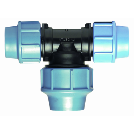 Тройник ПНД компрессионный 25х20х25 переходной UNIDELTA (1013025020001)