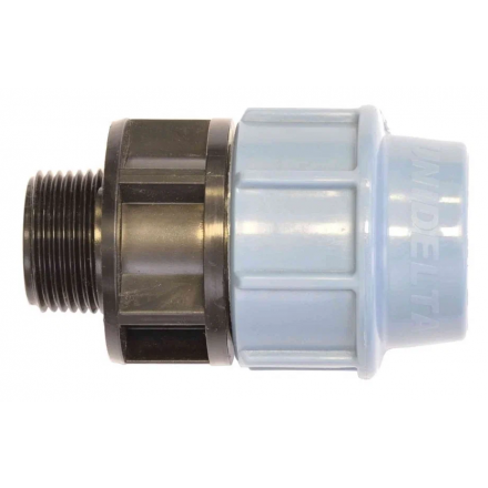 Муфта ПНД компрессионная 50х1" с наружной резьбой UNIDELTA (1003051004001)