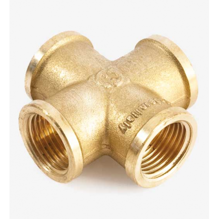 Крестовина латунная 3/4" с внутренней резьбой GENERAL FITINGS (270036H050000A)