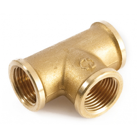 Тройник латунный 1" с внутренней резьбой GENERAL FITINGS (270014H101010A)