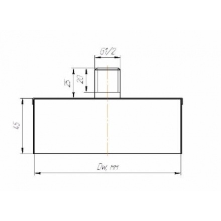 Заглушка с конденсатоотводом КПД ЧЕРНЫЙ