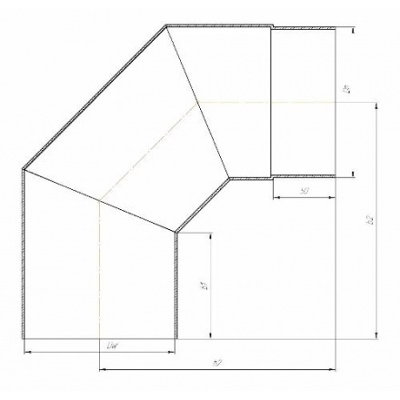 Отвод 90° КПД ЧЕРНЫЙ
