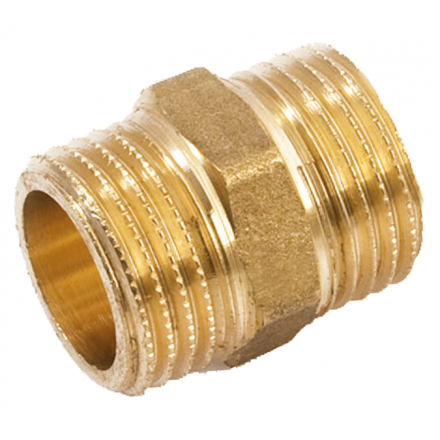 Ниппель латунный 1" с наружной резьбой GENERAL FITINGS (260000H101000H)