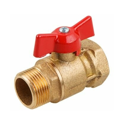 Кран шаровой 1/2" наружная-внутренняя резьба, бабочка ЦВЕТЛИТ (ЦРБ0058)