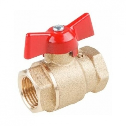 Кран шаровой 1/2" внутренняя резьба, бабочка ЦВЕТЛИТ (ЦРБ0039)