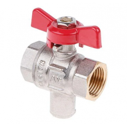 Кран шаровый 1/2 PN40 под манометр AV ENGINEERING (AVE097001)