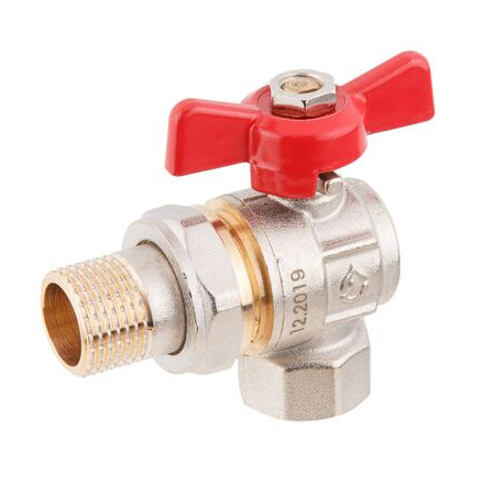 Кран шаровой угловой 1/2" PN40 с внутренней резьбой бабочка AV ENGINEERING (AVE094012E)