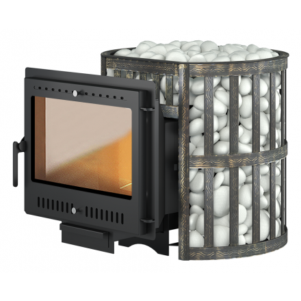 Печь для бани ЭТНА 24 (Панорама) "М" Ковка