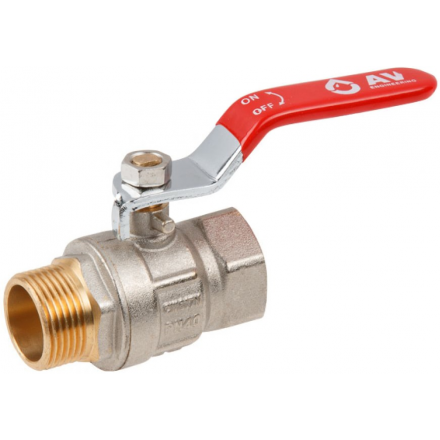 Кран шаровой 3/4" PN40 с внутренней-наружной резьбой ручка AV ENGINEERING (AVE091034)