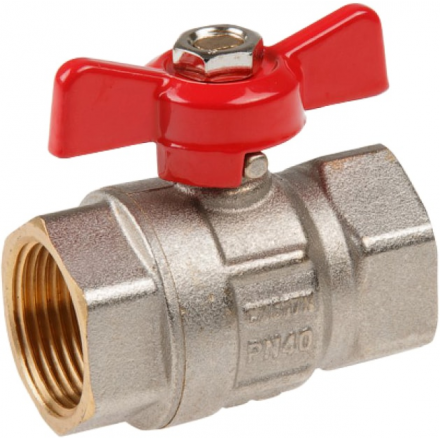 Кран шаровой 1" PN40 с внутренней резьбой бабочка AV ENGINEERING (AVE092001)