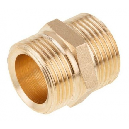 Ниппель латунный наружная-наружная 3/4"x3/4" AV ENGINEERING (AVE309001)