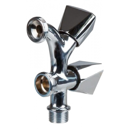 Кран водоразборный садовый 1/2"х3/4"х3/4" AV Engineering (AVE167002)