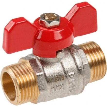 Кран шаровой 1/2" PN30 с наружной резьбой бабочка AV ENGINEERING (AVE142012)