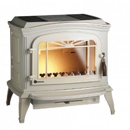 Печь-камин Invicta Bradford белая эмаль