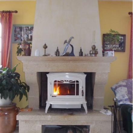 Печь-камин Invicta Bradford белая эмаль