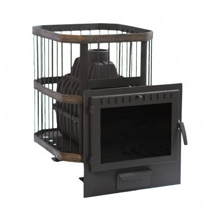 Печь для бани Сибирь-20 с панорамной дверцей (Сетка) 5392