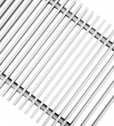 Декоративная решетка Techno Стандарт 300 мм серебро