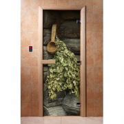 Дверь для сауны Doorwood с фотопечатью A003 1900x700