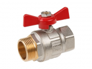 Кран шаровый 1" нар-вн бабочка PN40 AV Engineering (AVE093001)