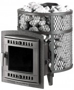 Печь для бани ProMetall Атмосфера М короткий топливный тоннель сетка нержавейка