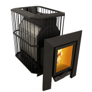 Печь для бани Пегас 16 эконом со стеклом и сеткой (короткая топка)