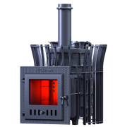 Печь для бани AVANGARD ЗК 25 (М) Ураган в сетке Тюльпан