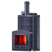 Печь для бани Гефест Авангард ЗК 40 (П2) Ураган круглая сетка