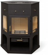 Печь-камин Мета-бел АОТК 11.0 (в модификации Енисей с плитой)