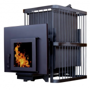 Банная печь ComfortProm сталь 8 мм закрытая каменка (до 26 м. куб.) дверь со стеклом