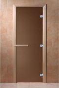 Дверь для бани Doorwood Теплая ночь 1800x600 мм (осина, стекло 8 мм, 3 петли)
