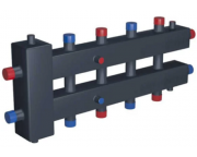 Гидравлический разделительный узел с коллектором ГРУ+КМГ 60-5ВУ сталь с 3-мя кронштейнами RISPA