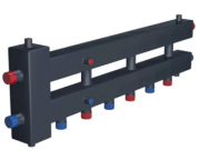 Гидравлический разделительный узел с коллектором ГРУ+КМГ 60-4ВН сталь с 3-мя кронштейнами RISPA