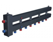 Гидравлический разделительный узел с коллектором ГРУ+КМГ 60-5ВН сталь с 3-мя кронштейнами RISPA