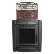 Банная печь ProMetall Атмосфера L Россо Леванто ламель+сетка с тоннелем