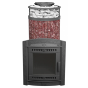 Банная печь ProMetall Атмосфера XL Россо Леванто ламель+сетка с тоннелем