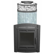 Банная печь ProMetall Атмосфера XL Талькохлорит ламель+сетка с тоннелем