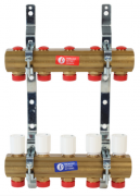 Коллектор Giacomini сборный для систем отопления с клапанами 1х3/4